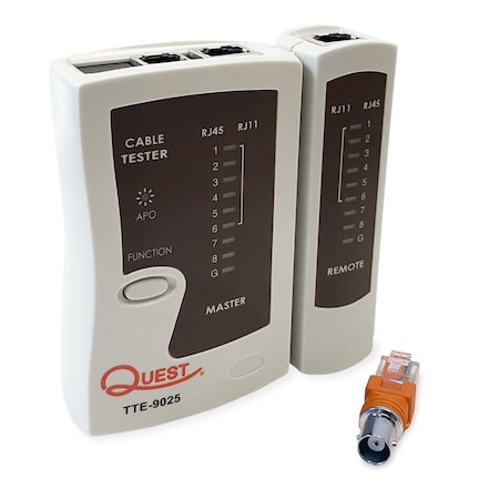Quest Technology International Remote Lan/Coax Cable Tester (Bnc, Rj11/12/45) TTE-9025